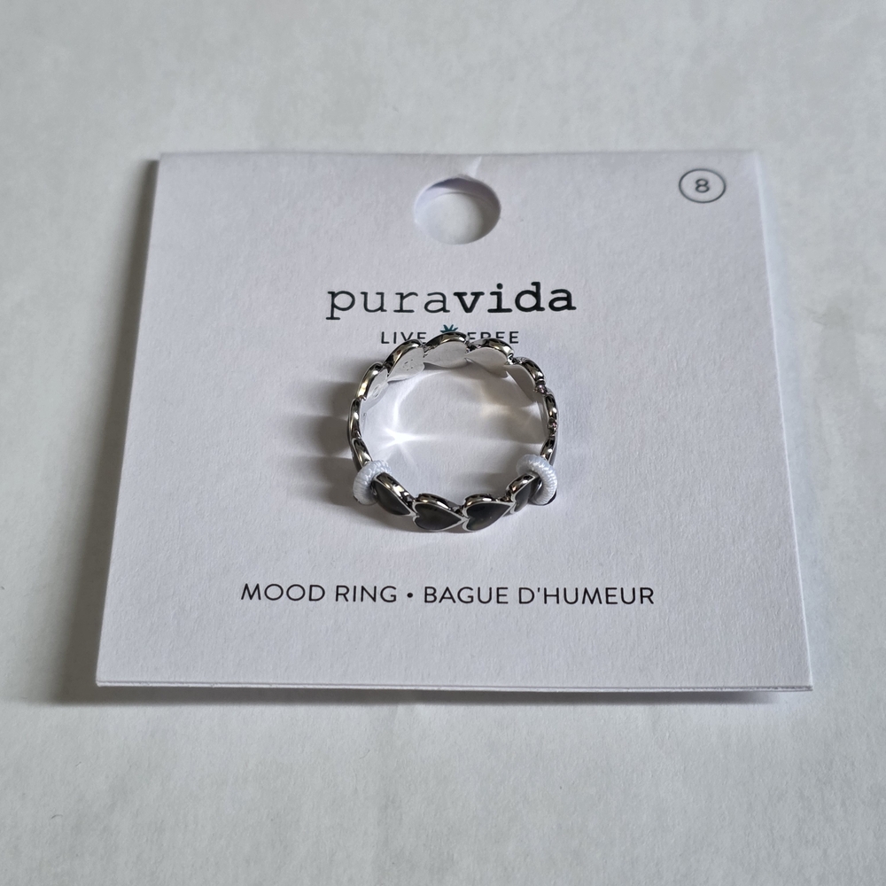 Pura Vida Silver Heart Mood Ring
